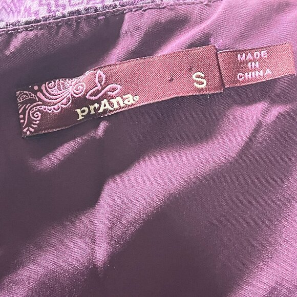 Prana Cece Purple Geometric Print Long Sleeve Shift Dress Small - Picture 10 of 12